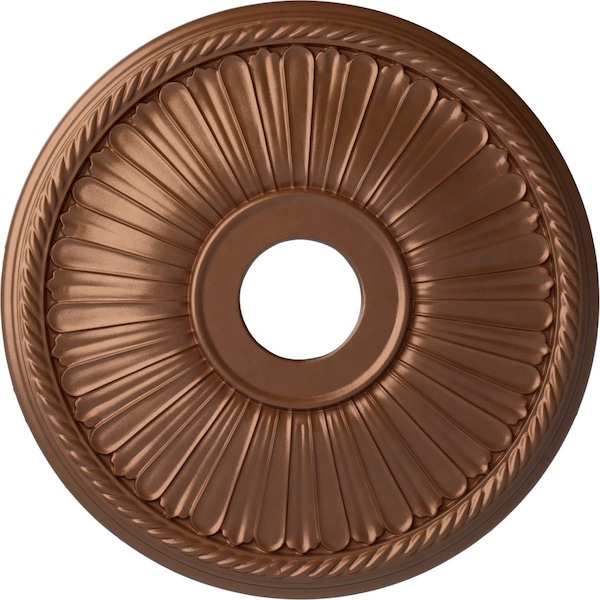 Ekena Millwork Berkshire Ceiling Medallion (Canopies up to 6 3/8"), 20 1/8"OD x 3 7/8"ID x 1 7/8"P, Polished Copper CM20BE1POS - main